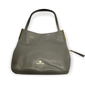 Vince Camuto Leather Tina Tote Frost Gray Shoulder Bag